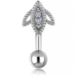 BELLY BUTTON PIERCING WITH PREMIUM ZIRCONIA