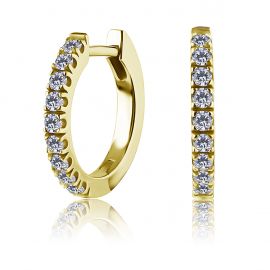 ORECCHINI CLIKER PLACCATI ORO CON CRISTALLI