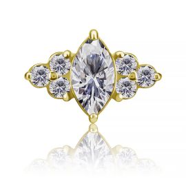 RICAMBIO IN PREMIUM ZIRCONIA PLACCATO ORO