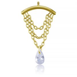 ACCESSORY FOR VERTICAL HELIX WITH A DROP OF CRYSTAL