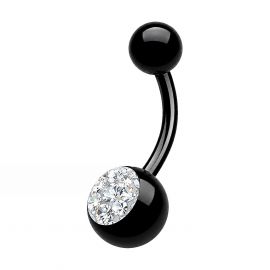 BLACK BANANA PIERCING WITH PREMIUM CRYSTALS