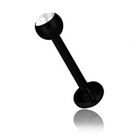 LABRET NERO CON CRISTALLO PREMIUM