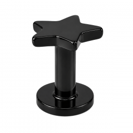 MICRODERMAL IN TITANIO NERO CON STELLA