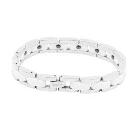 STEEL AND CERAMIC BRACELET