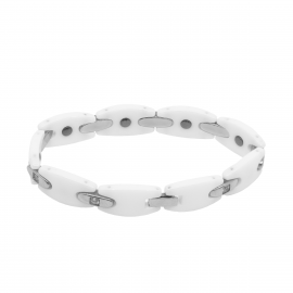 BRACELET WITH CRYSTALS AND CERAMIC