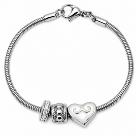 HEART BRACELET WITH CHARMS
