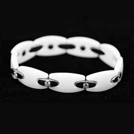 BRACELET WITH CRYSTALS AND CERAMIC