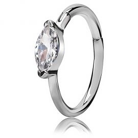 CLICKER CIRCLE WITH MARQUISE CRYSTAL
