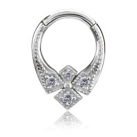 CROSS CLICKER RING WITH CRYSTALS