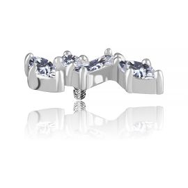 RICAMBIO CON PREMIUM CUBIC ZIRCONIA IN CROMO COBALTO