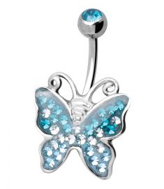 BAUCHNABELPIERCING MIT SCHMETTERLING