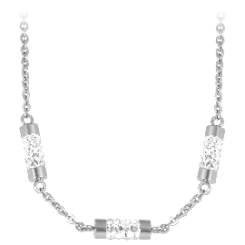 NECKLACE WITH WHITE CRYSTALS