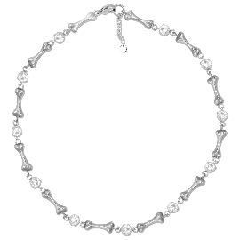 NECKLACE WITH BONE AND CRYSTAL