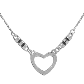 NECKLACE AND HEART WITH CRYSTAL