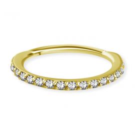 18 carat gold nose circle with crystals