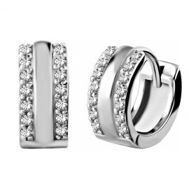 ORECCHINI A CLICKER CON CUBIC ZIRCONIA