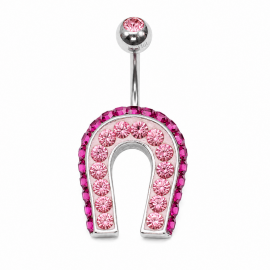 BELLY BUTTON PIERCING WITH HORSESHOE