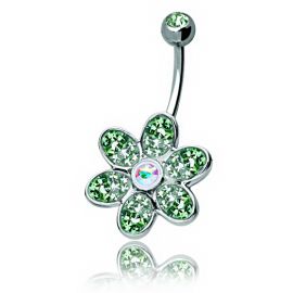 FLOWER BELLY BUTTON PIERCING