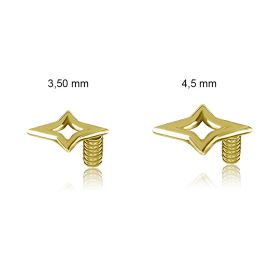SOLID GOLD STAR-SHAPED TOP