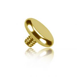 GOLD FLAT DISC WITH EXTERNAL THREAD