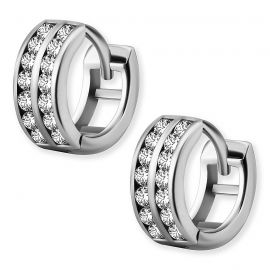 Orecchini hoops in Cubic Zirconia