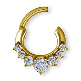 SEPTUM CLICKER DORATO CON CRISTALLI