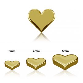 GOLD-PLATED HEART-SHAPED REPLACEMENT FOR INTERNAL