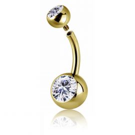 GOLD-PLATED JEWELRY WITH INTERNAL THREAD AND CRYSTALS
