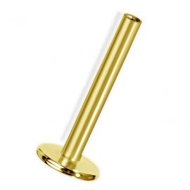 Labret placcata oro con filettatura interna