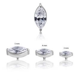 ERSATZPIERCING MIT MARQUISE-KRISTALL