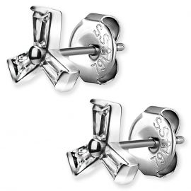 Earrings with Cubic Zirconia wind mills