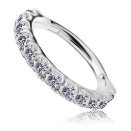 CLICKER EARRING WITH CUBIC ZIRCONIA