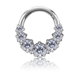 CERCHIO CLICKER CON CRISTALLI BIANCHI