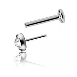 PIERCING LABRET SENZA FILETTATURA CON CRISTALLO
