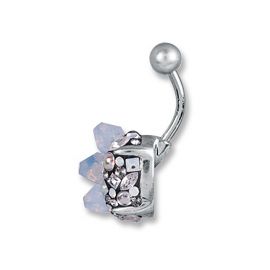 CRYSTAL BELLY BUTTON PIERCING