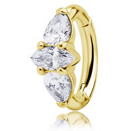 PIERCING OVAL BELLY BUTTON CLICKER RING