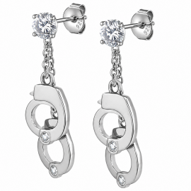 HANDCUFF EARRINGS WITH CRYSTALS