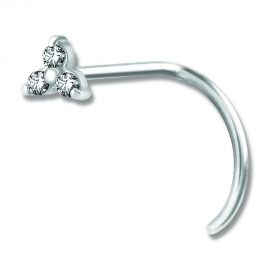 Nasenpiercing mit Zirkon Kristalle