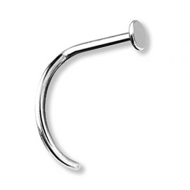 Steel nose piercing with small disc