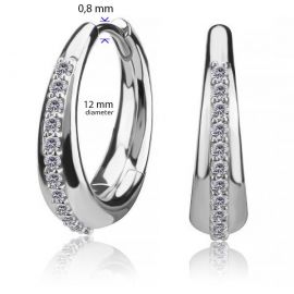 ORECCHINI CON FILA DI CRISTALLI