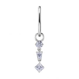 PENDIENTE Y CHARM CON CRISTALES COLGANTES
