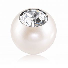 SPHERICAL PEARL REPLACEMENT TOP WITH CRYSTAL