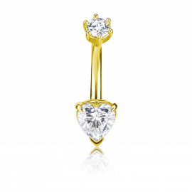 HEART-SHAPED BELLY BUTTON JEWELRY IN GOLD