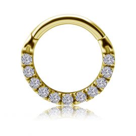 SOLID GOLD CLICKER JEWEL WITH DIAMONDS