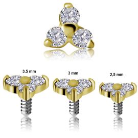 SOLID GOLD REPLACEMENT WITH TRINITY DIAMONDS
