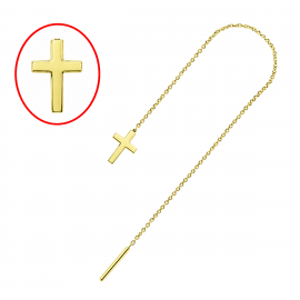 SOLID GOLD CHAIN WITH CROSS