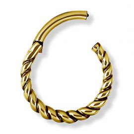 Golden braided ring