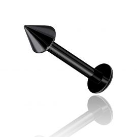 BLACK LIP PIERCING WITH CONE