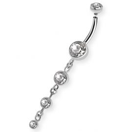 Dangle belly banana with internally threaded