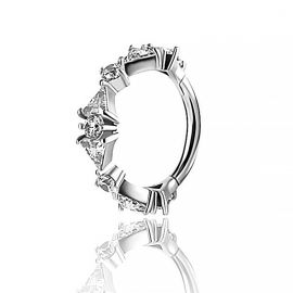 Bijou clicker avec cristaux en cubic zirconia